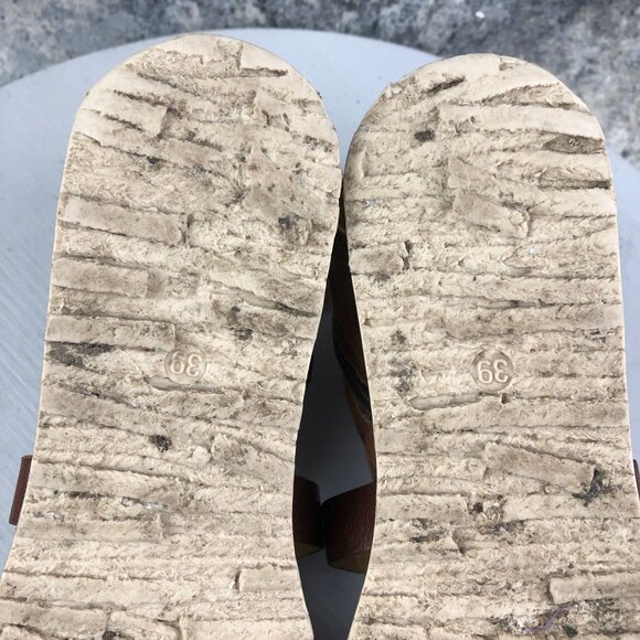 Miz Mooz Women's Size 39 (8.5-9) Tamsyn Brown Leather Open Toe Boho Sandals - Picture 10 of 13